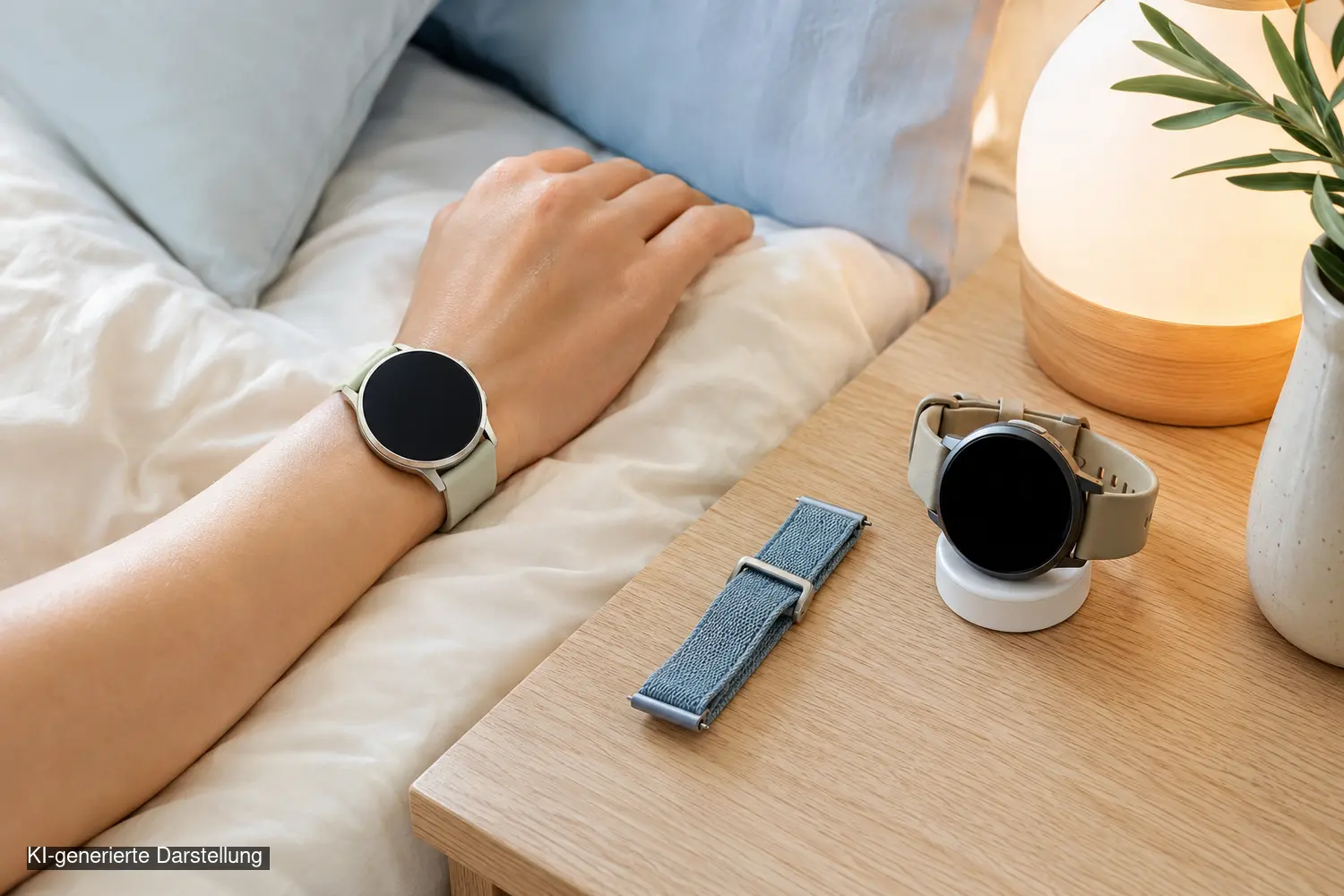 Leichte Smartwatch mit angenehmem Armband für Schlaftracking